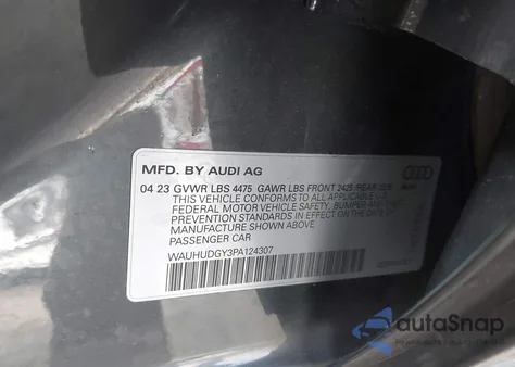 2023 Audi A3 Premium Plus 40 Tfsi Quattro S Tronic z USA, uszkodzony, nr VIN WAUHUDGY3PA124307